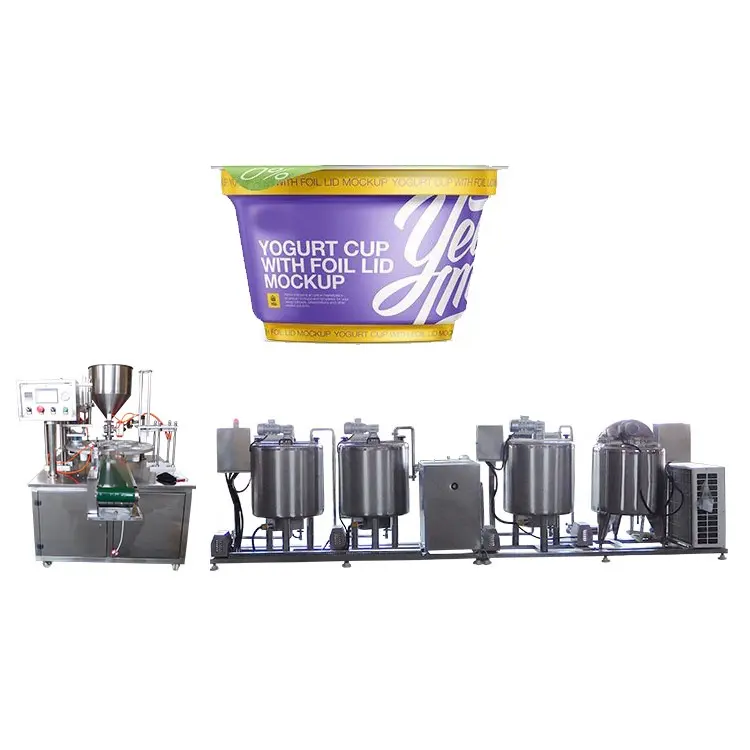 Complete Liquid Milk Yogurt Processing Line Equipments For Dairy Yogurt Making Machine