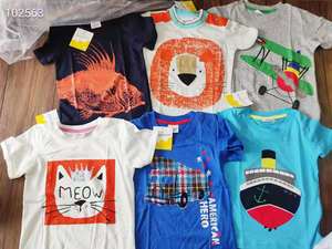 เสื้อยืดฤดูร้อนสุดเทรนดี้สำหรับเด็กผู้ชาย ผ้าฝ้าย เสื้อผ้าสต็อกเกินออเดอร์ แบรนด์ดัง ลดล้างสต็อก - Product Image 2