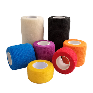 ضمادة رياضية بلون موحد متوفرة بكميات كبيرة للبيع بالجملة والتجزئة، ضمادة مرنة لاصقة للحماية الرياضية - Product Image 1