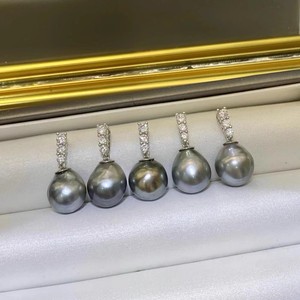 Ensemble d'accessoires en argent S925 pour la création de bijoux, support vide, pendentif diamant unique, accessoires pour boucles d'oreilles, style tendance, argent - Product Image 3