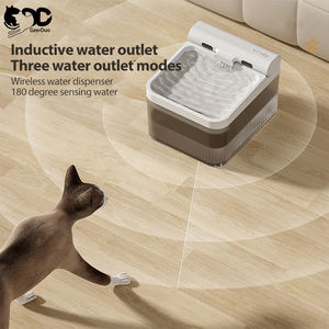GeerDuo Novo Logotipo Personalizado Sem Fio Automático Pet <span class=keywords><strong>Dog</strong></span> Cat Água Beber Fonte Dispenser com Sensor de Movimento Bebedero Para Gato - Product Image 3