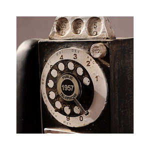 1 pcs Modèle de téléphone artisanal en résine de style campagnard américain-Décoration intérieure et ornement de bureau créatifs - Product Image 5