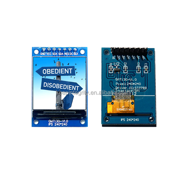 1.3 Inch IPS TFT LCD Module 240*240 ST7789 Driver 7Pin SPI Color Display Screen 3.3V Square LCD Display Module