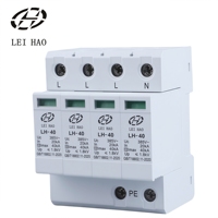 Parafoudre triphasé 4P 385V 40kA Type 2 SPD, protection contre les surtensions sur rail DIN pour distribution d'énergie industrielle