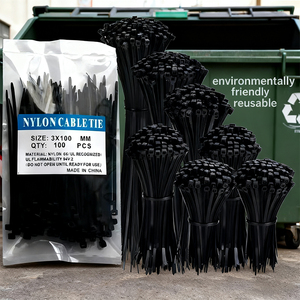 Confezione da 100 Pezzi di Fascette Autobloccanti in Nylon 66, Bianche e Nere, Ecologiche, Campione Gratuito - Product Image 6