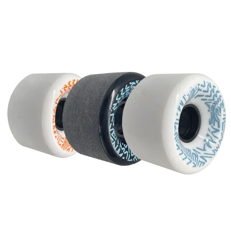 OEM Longboard Rodas SHR 65mm 78A Dureza Pedra Acabada Material PU Impresso Long Board Rodas