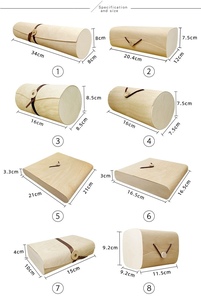 Boîte en bois à design carré personnalisé, en écorce naturelle, matériaux recyclés, logo, taille, cadeau artisanal multifonctionnel - Product Image 2