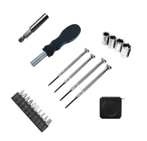 Nouvel ensemble d'outils promotionnels 21 pièces portable d'urgence avec tournevis et douilles, étui en forme de voiture et lumière LED – Idéal comme cadeau - Product Image 4