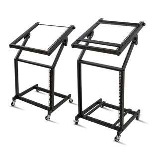 Soporte de consola mezcladora piso DJ soporte de consola mezcladora estante de gabinete con polea soporte de micrófono inalámbrico móvil - Product Image 6
