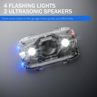 Répulsif à ultrasons pour rongeurs pour moteurs de voiture, alimenté par batterie, dispositif répulsif pour souris sous le capot avec 4 lumières stroboscopiques, répulsif pour martres