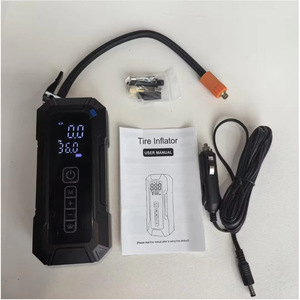 Portable Tire Inflator 12 V LCD Display Single Cylinder <b>Car</b> Motorcycle Use Black Plastic - Product Image 1