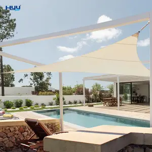 Toldo de vela para exteriores, redes triangulares para sombra