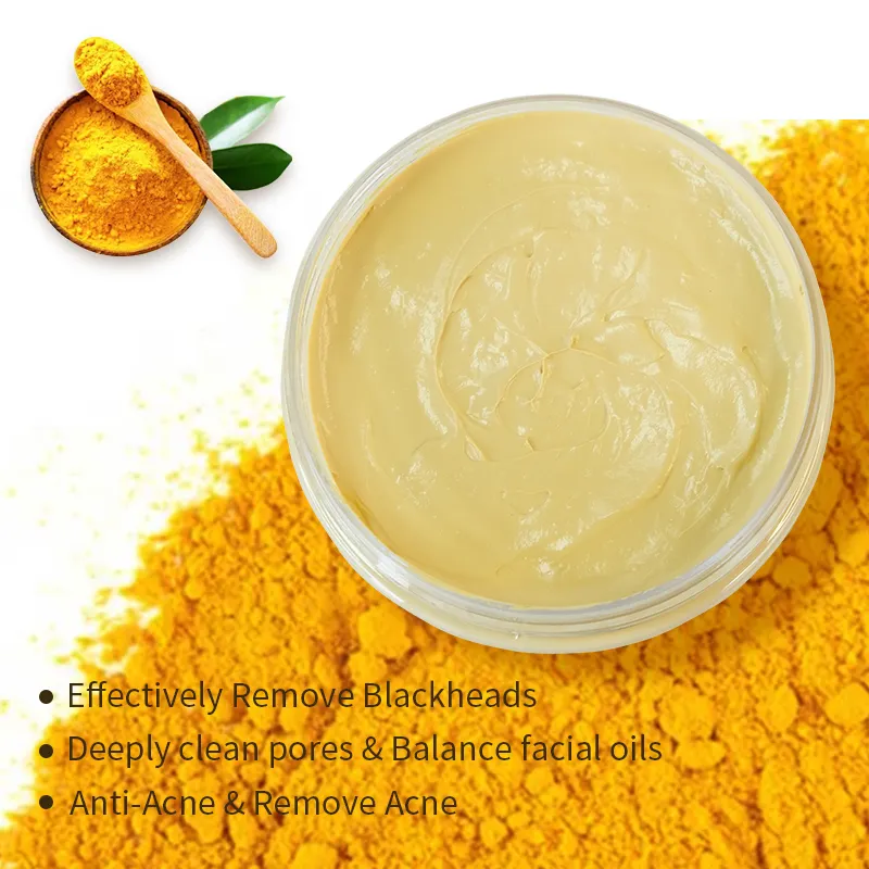 Korean Skin Care Tumeric Mask Private Label Natural Face Brightening Deep Cleansing Turmeric Clay Facial Mask