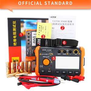VC60B + Megohmmeter Digital Tester Isolamento 250V 500V 1000V Faixa Digital Apenas Display - Product Image 3
