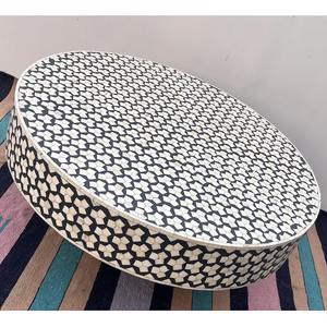 Table basse en os incrusté artisanale la plus vendue, avec un travail artisanal traditionnel pour une décoration intérieure élégante en grande quantité - Product Image 2