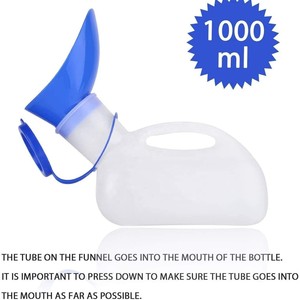 Urinoir sur pied en plastique 1000 ml, forme rectangulaire avec couvercle anti-fuite pour hôpitaux et exportation - Product Image 5
