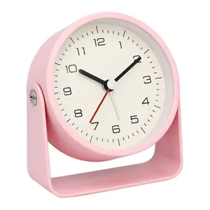 Popular Nordic Retro Creative Luxury Silent Table Alarm Clock 113*43*108mm Students Kids Children Concentration Metal Clock