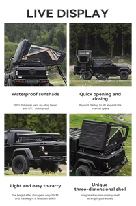Tùy Chỉnh Không Gian Lớn Nhôm SUV Xe Kim Loại Vỏ Cứng Không Thấm Nước Gia Đình Glamping Xe Roof Top Lều Nhanh Chóng Mở Bộ Nhớ Bọt - Product Image 5