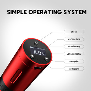 เครื่องสักโรตารี่ไร้สาย RCA แบบชาร์จไฟได้ พร้อมแบตเตอรี่คู่ ดิจิตอล สำหรับงานศิลปะบนร่างกาย ระดับมืออาชีพ - Product Image 3
