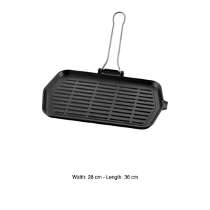 Ilsa Sartén de hierro fundido esmaltado de 36 × 28 cm con mango plegable - Product Image 3