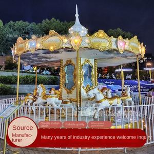 Nouveau manège pour enfants, équipement de parc d'attractions de luxe, cheval tournant en FRP et acier, Zhengzhou - Product Image 1