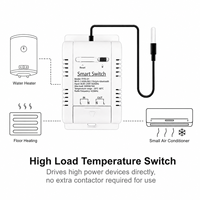 Controlador de Clima Inteligente para Invernadero Tuya - Interruptor WiFi Bluetooth de 16A para Temperatura y Humedad con Sonda Externa y Monitoreo de Energía