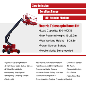 Factory Direct 20m 300kg Luft arbeitsbühne Teleskop ausleger Man Lift Selbst fahrender fahrbarer gerader Ausleger mit CE - Product Image 3