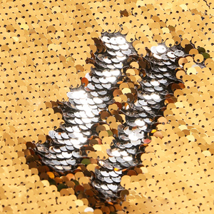 Toptan fiyat ve yüksek kalite Custom-Made çift taraflı süblimasyon geri dönüşümlü altın Mermaid baskılı pullu kumaş - Product Image 3