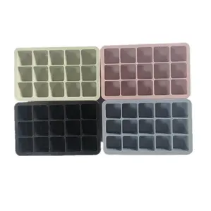 15 홀 실리콘 아이스 큐브 틀 수제 위스키 아이스 큐브 상자 분할 과일 아이스 큐브 상자