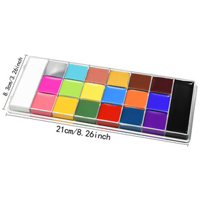Palette de peinture corporelle à base d'huile de 20, 26 ou 12 couleurs avec pinceau pour maquillage artistique corporel de scène et d'Halloween - Product Image 5