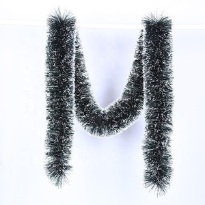Guirnalda verde artificial decorativa para árbol de <span class=keywords><strong>Navidad</strong></span>, guirnalda de oropel navideño para decoración navideña - Product Image 3