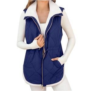 <span class=keywords><strong>Chaleco</strong></span> de Invierno <span class=keywords><strong>Acolchado</strong></span> Ligero sin Mangas para <span class=keywords><strong>Mujer</strong></span>, con Cuello Alto y Forro de Sherpa, Venta al Por Mayor Personalizada - Product Image 2