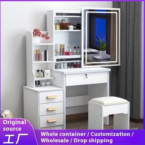 <span class=keywords><strong>Commode</strong></span> moderne en bois MDF blanc bon marché avec miroir de maquillage et tabouret Table de maquillage simple pour chambre à coucher et salon Roon - Product Image 6