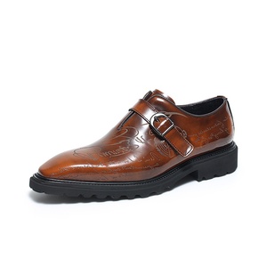 Zapatos Oxford Casuales de Negocios para Hombre de Alta Calidad, Hechos de Cuero Genuino, Cómodos, con Cordones, Diseño Perforado, Patrón de Grafiti - Product Image 2