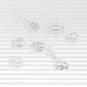 Dijes Personalizados de Acero Inoxidable para Deportes: Voleibol, Béisbol, Fútbol, Baloncesto, Rugby, Hockey, Tenis, Accesorios para Hacer Joyería DIY - Product Image 4