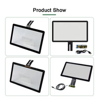 Pantalla táctil personalizada de 18,5 pulgadas CTP, guante impermeable, Stylus, Panel táctil AG AR AF, pantalla multitáctil capacitiva proyectada de vidrio