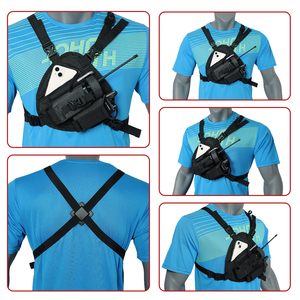 ABBREE-arnés de pecho ajustable para Radio, bolsa frontal para Baofeng UV-5R, UV-82, Walkie Talkie, BF-888S - Product Image 2