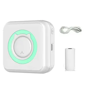 Mini impressora térmica portátil, impressora térmica portátil de bolso bt para celular, etiqueta, receptor e memo, impressão instantânea e wireless