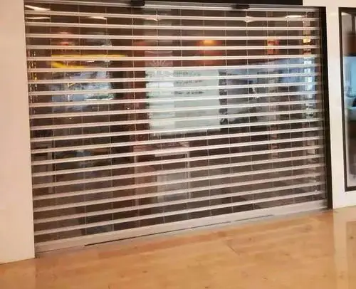 वाणिज्यिक दुकान के लिए गर्म बिक्री क्रिस्टल पारदर्शी इलेक्ट्रिक रोलर शटर दरवाजा