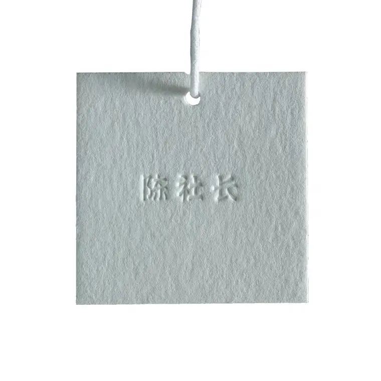 De lujo de diseño personalizado de impresión de papel Swing card etiquetas con cable/cadena
