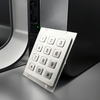 Teclado Metálico Industrial 3X4 Resistente al Agua y a Vandalismo, Personalizado de Fábrica para Terminales de Autoservicio y Consulta ATM, Venta al Por Mayor
