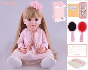 Poupée Reborn FiveStar de 56 cm en Vinyle et Caoutchouc, Jouet de Mode Réaliste pour Enfants, Idéale pour Lire des Histoires - Product Image 3