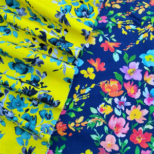 Tissu de chemise floral de popeline imprimé numérique personnalisé, vente en gros, tissu de mousseline de pelouse 100% coton par la cour pour vêtements - Product Image 3