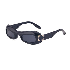 Lunettes de soleil ovales de style européen et américain pour femmes, verres PC UV400, design Y2K tendance, origine Taizhou - Product Image 2