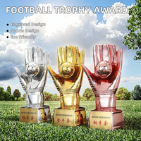 Trophée de football en résine, design coupe, récompense meilleur joueur, trophée gant d'or, trophée gardien de but, objet commémoratif pour les fans, écologique, UV
