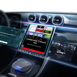 محول الوسائط المتعددة للسيارات, MMB MAX CarPlay AI Box محول لاسلكي carplay محول لاسلكي أندرويد التلقائي دعم HD 1080 لنيتفليكس يوتيوب تيك توك وألعاب السيارات
