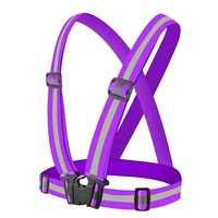 Gilet de course réfléchissant à LED Vêtements d'avertissement de sécurité en polyester avec sangle élastique de chargement USB