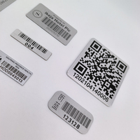 Étiquette d'identification d'actifs en acier inoxydable numérotée pour machines, outils informatiques et données, gravée au laser, avec bande nationale, pour l'expédition et la gestion des actifs