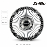 Jantes forgées ZhiGu Premium 18-22 pouces, finition noire brillante, face usinée, pour BMW M3 M4 Audi RS Mercedes Porsche Tesla