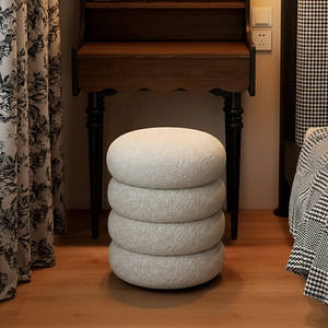 Dressing <b>stool</b>, a popular retro-style low <b>stool</b> for women's bedrooms and dressing tables, perfect for home use. - Product Image 1